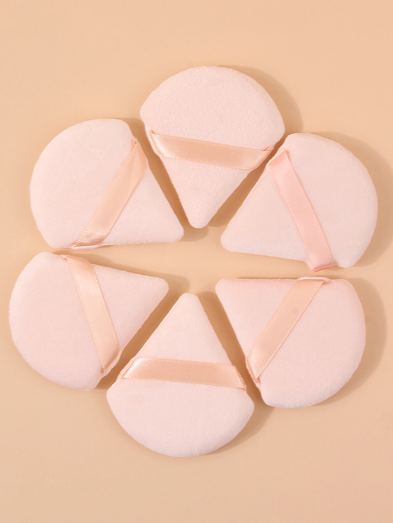 6 pièces bouffée de poudre de goutte d'eau super douce, bouffée de poudre de maquillage éponge, bouffée de poudre sèche à double usage sèche et humide, outil de beauté portable