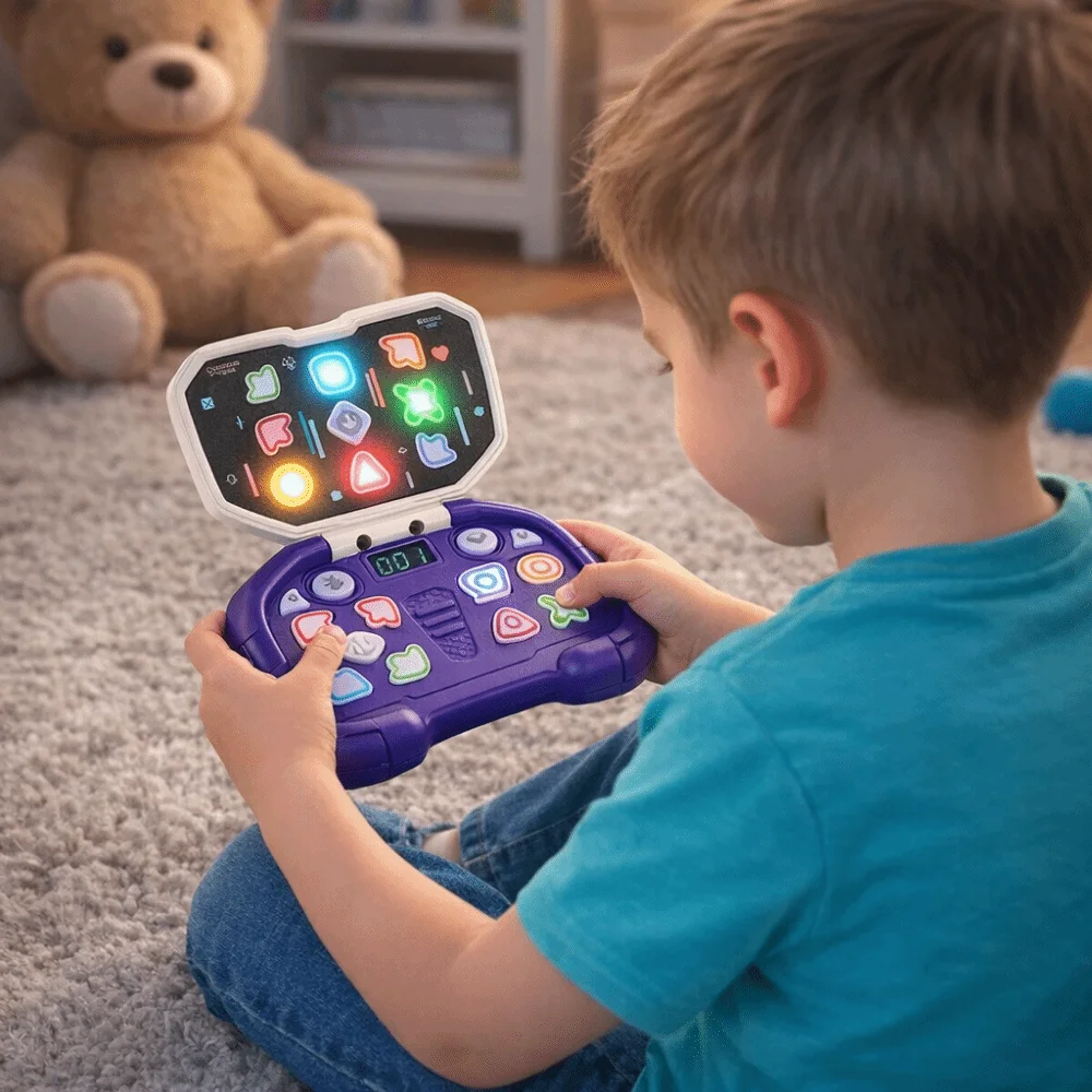 Juego de Ritmo con Luces Intermitentes Flip Design, Juego de Ritmo de Presión Rápida, Regalo para Niños, Juego de Ritmo Musical con Botones