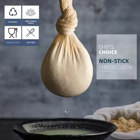 Reusable Food-Grade Cheesecloth - Multi-Purpose Kitchen Gauze for Coffee Soy Milk Tofu Butter Cheese Juice Durable Easy to Clean