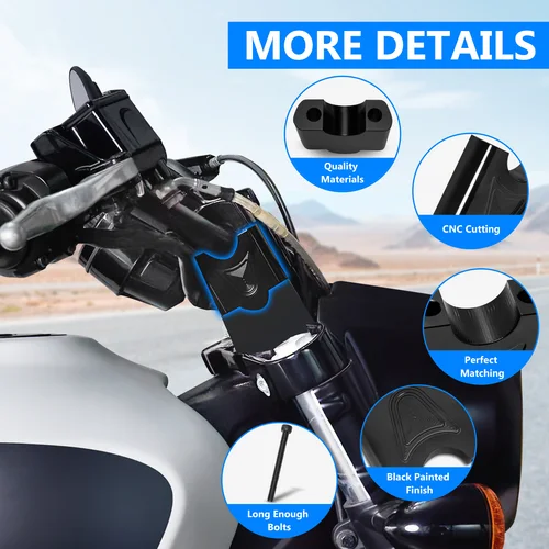 Imagen 2 del producto Kit elevador de manillar de aluminio de 2 ""para modelos Indian de Scout/Bobber/Sixty 2015-2025, accesorios de manillar