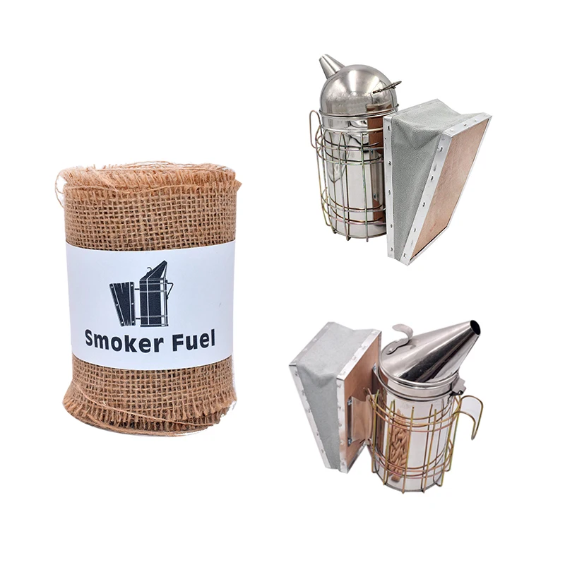 300CM/Roller Beekeeping Natural Hessian Bee Smoker Fuel Cleaner Smoke Less Irritant to Bees Beekeeping Equipment