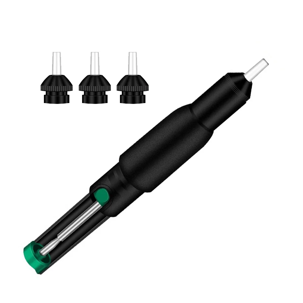 Electronics Repair Tool Manual Vacuum Desoldering Pump Featuring 35cmHg Suction and Extended Anti Clog Thimble