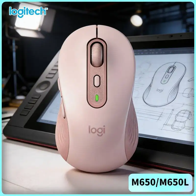 Logitech M650/M650L Wireless Mouse - 400-4000 DPI Adjustable, 90% Quieter Operation, Rubber Grips, 24-Month Battery