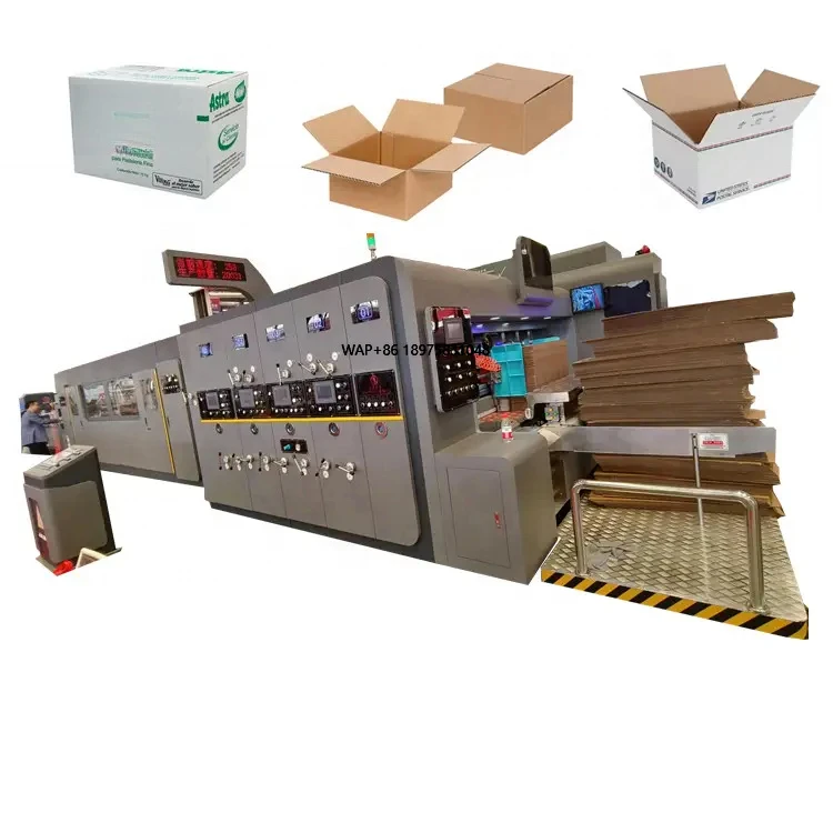 Case Making Corrugated Carton Box Machine Printer and Folder Gluer Carton Flexo Printing Slotting Die-cutting Machine