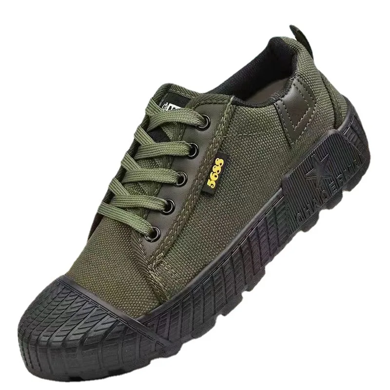 New breathable Wear-resistant and Anti slip canvas protective shoes for outdoor construction sites