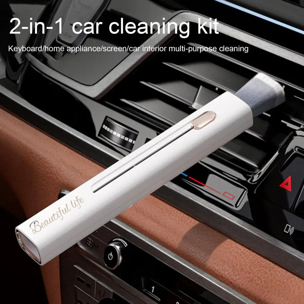 Car Interior Brush High Density Car Interior Air Conditioner Vent Cleaning Brush with Adjustable Length for Effective