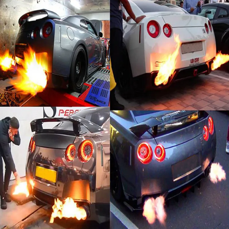 Universal Car Pickup Aircraft Exhaust Flame Thrower Kit Fire Burner Afterburner