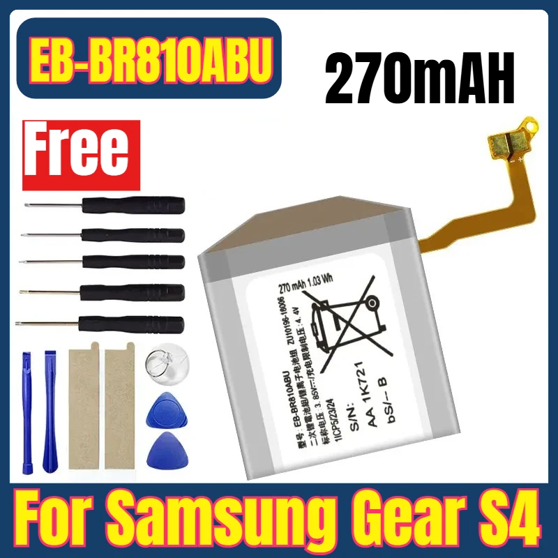 

New EB-BR810ABU 270mAH Watches Batteries for Samsung Gear S4 SM-R810 R810 R815 SM-R815 SM-R810 + Free Tools