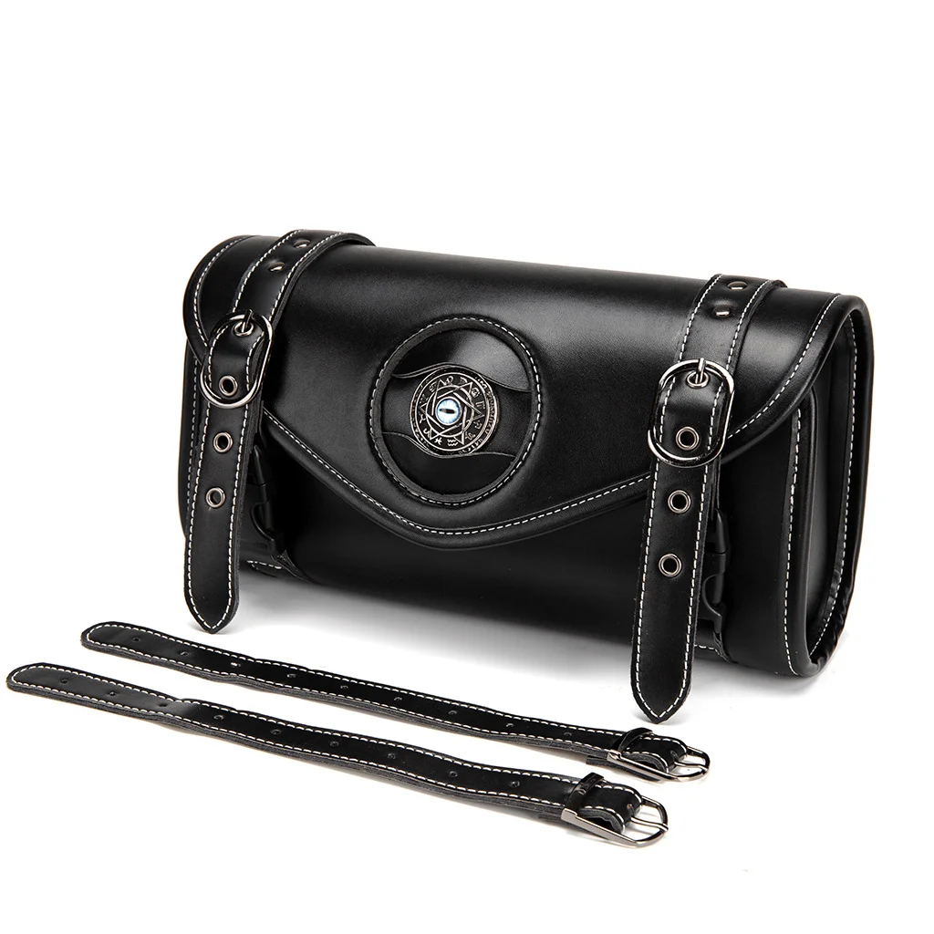 

European and American punk waterproof rear storage bag, motorcycle storage hanging bag, riding bag, motorcycle modificati