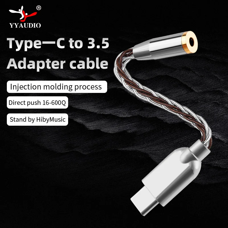 YYAUDIO USB C to 3.5mm AUX Headphones Adapter Audio Cable For Xiaomi HUAWEI Samsung HONOR Type C to 3.5mm Converter