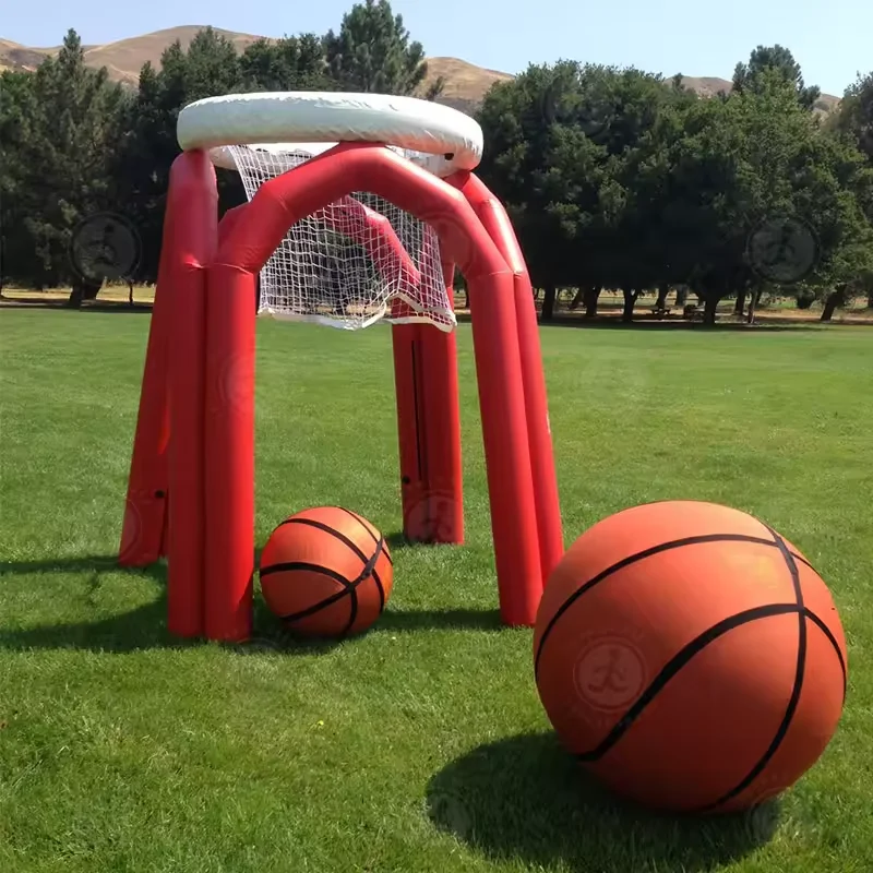 

Inflatable Basketball Hoop Shot With Balls, Inflatable Party Basketball Game With Pump Easy Set Up Ideal for Indoor/Outdoor Game