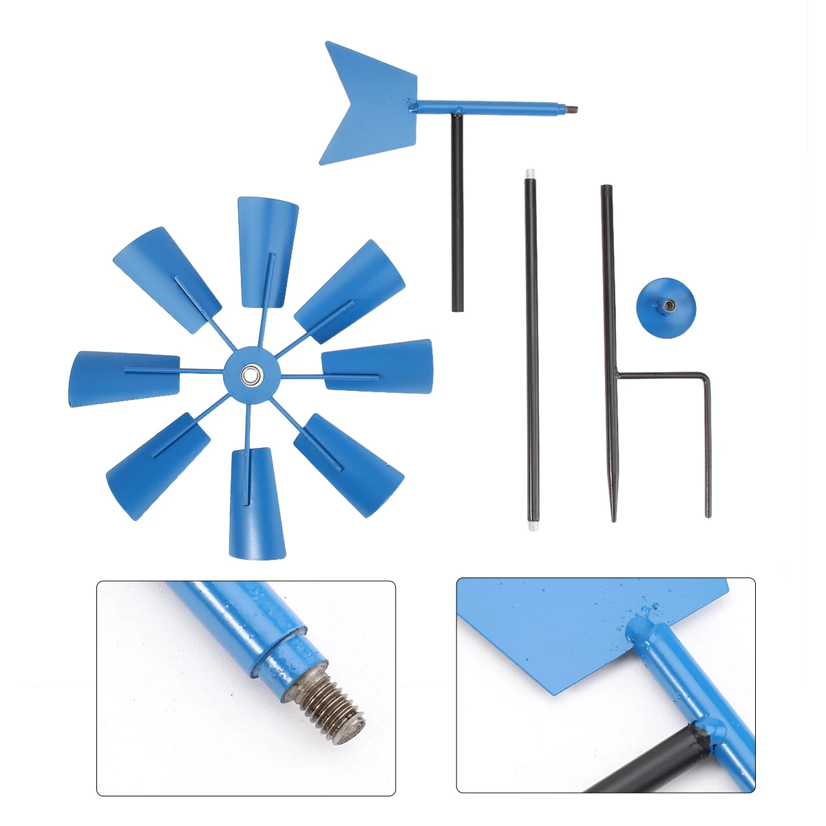 

1Pcs Decorative Iron Windmill Rotary Yard Garden Plug-in Outdoor Wind Spinner Bird Butterfly Garden Decor Plug-in Windmill