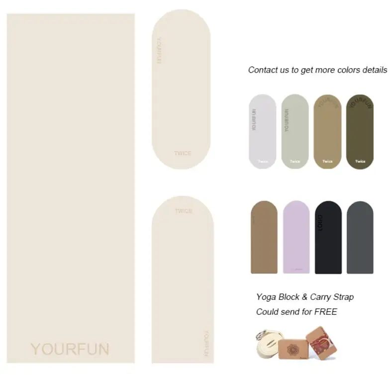 

Beige White Pu Yoga Mat 4.5mm Oval Capsule Arch Shape Nonslip Full Custom Solid Colour Logo Print Vegan Matte Pu Rubber Yoga Mat