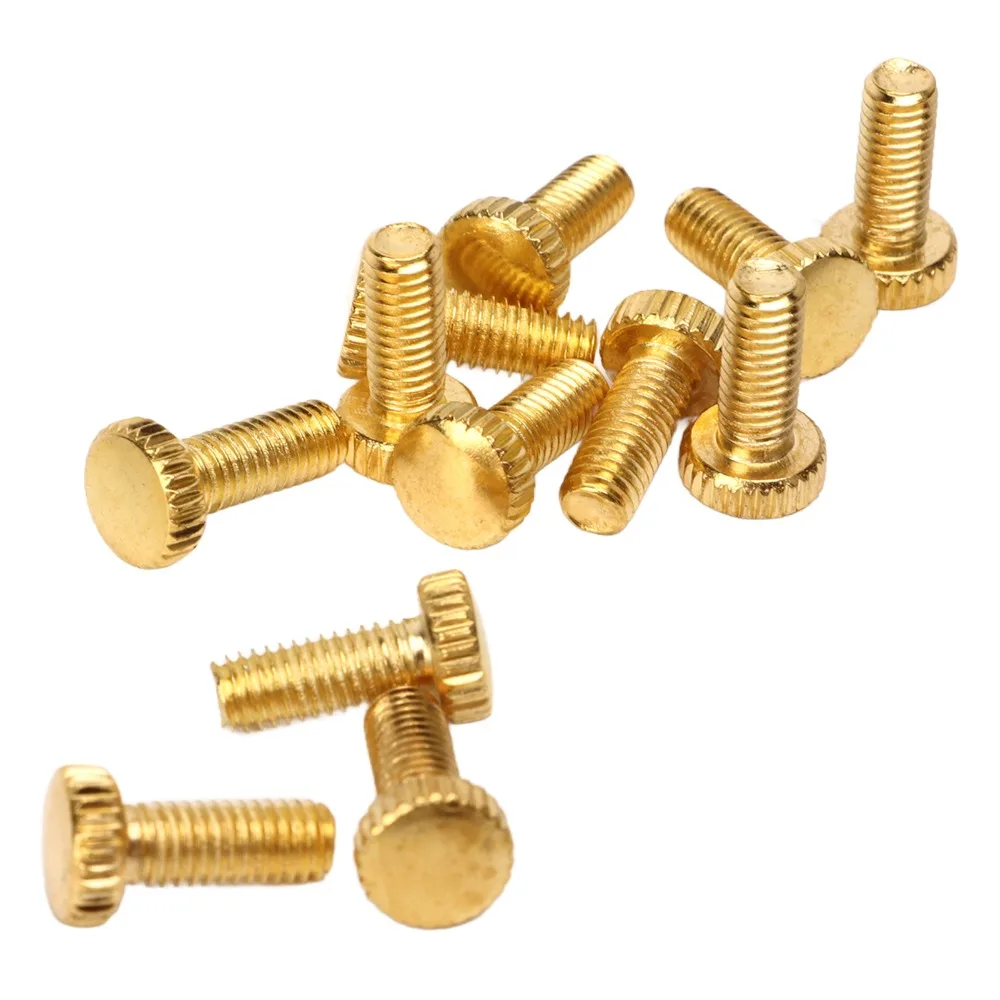 18PCS M5 Threaded Tremolo Bridge Tuning Screws Metal Golden Silver Bridge Screw Replacement Double-Shake Tremolo Screws