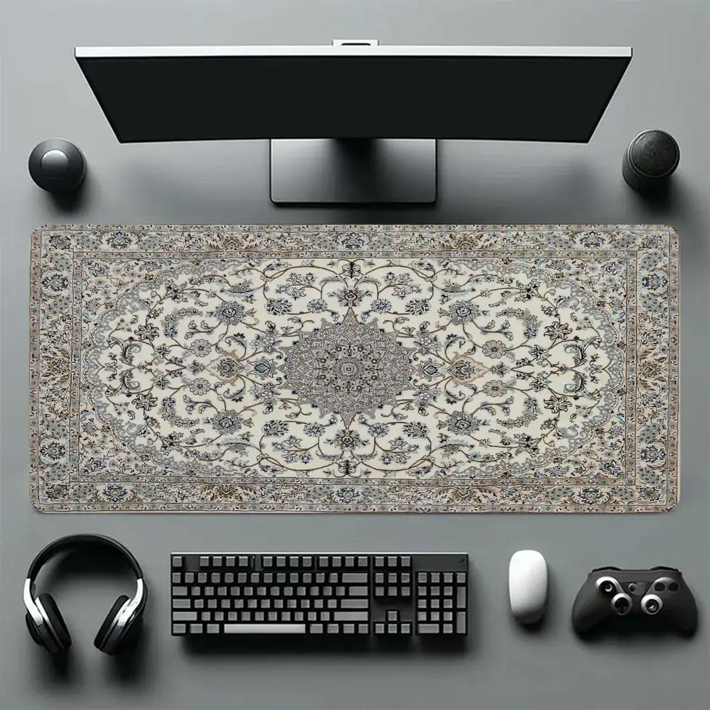 Persian style pattern rubber anti slip mouse pad, computer desktoppad, laptop keyboard, PC accessories, XXL floor pads,thickened