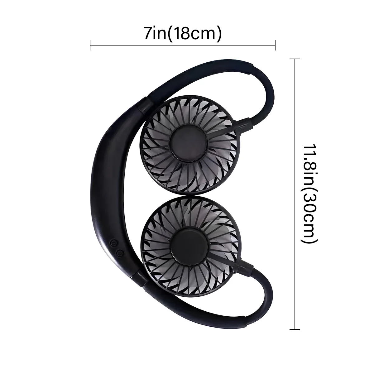USB Rechargeable Mini Sports 3-Speed Adjustable Neck Dual Fan Home OfficeOutdoor Travel Portable Hanging Neck Fan
