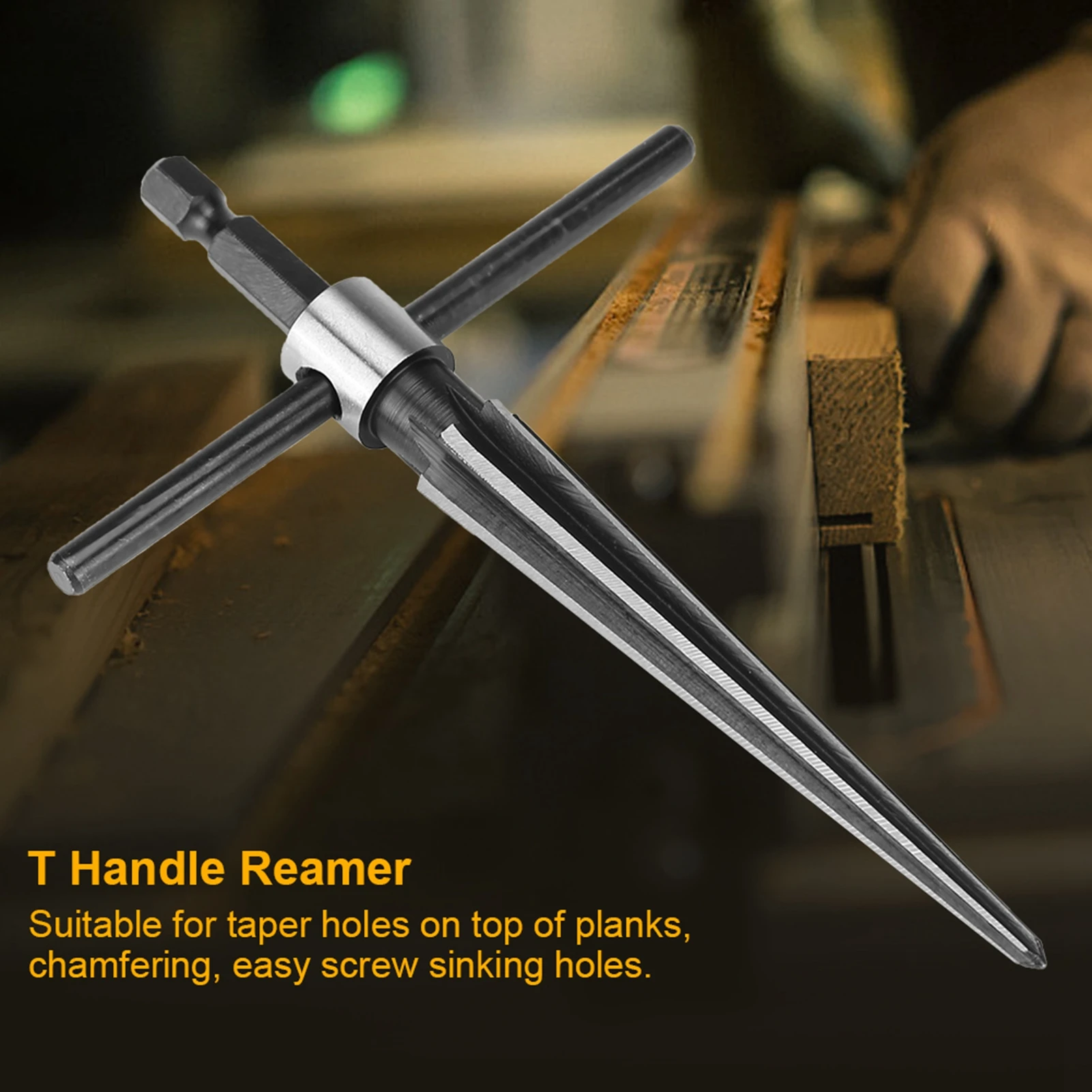 HandHeld Reamer Hex Reamer Bridge Pin Hole Handheld T Shape Tapered Hex Reamer Handle Drilling Tool Reamer T Handle Reamer