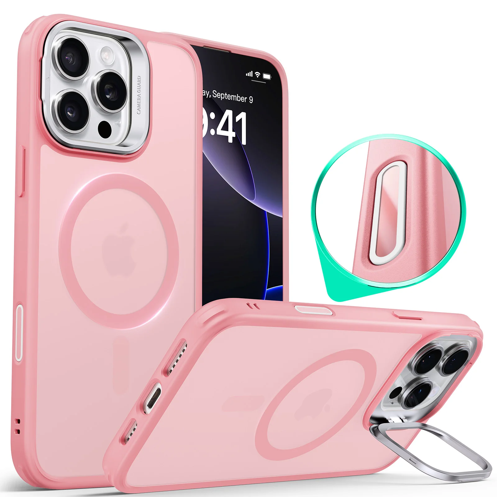ESR voor iPhone 17/16-serie Magnetische hoes met standaard Militaire drop-camerabediening Beschermhoes voor iPhone Air
