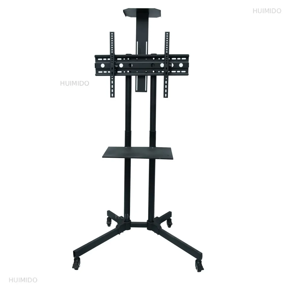 TV Stand with Wheels Tilt Mount and Adjustable Shelf for 32