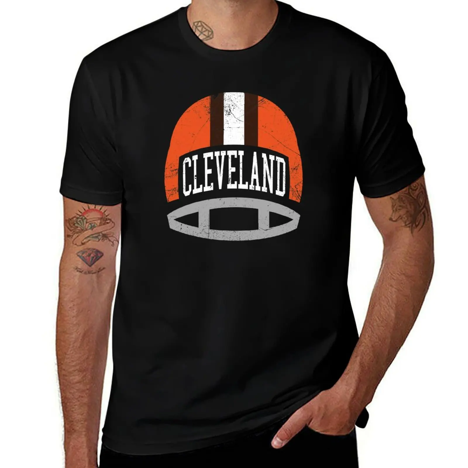 

Cleveland Retro Helmet - Brown T-Shirt tshirts personalised topping vintage t shirts Men's t shirts