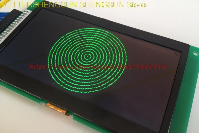 New original   4.7 inch 256X128 dot matrix green 3.3V OLED module wide temperature and low power OLED large screen