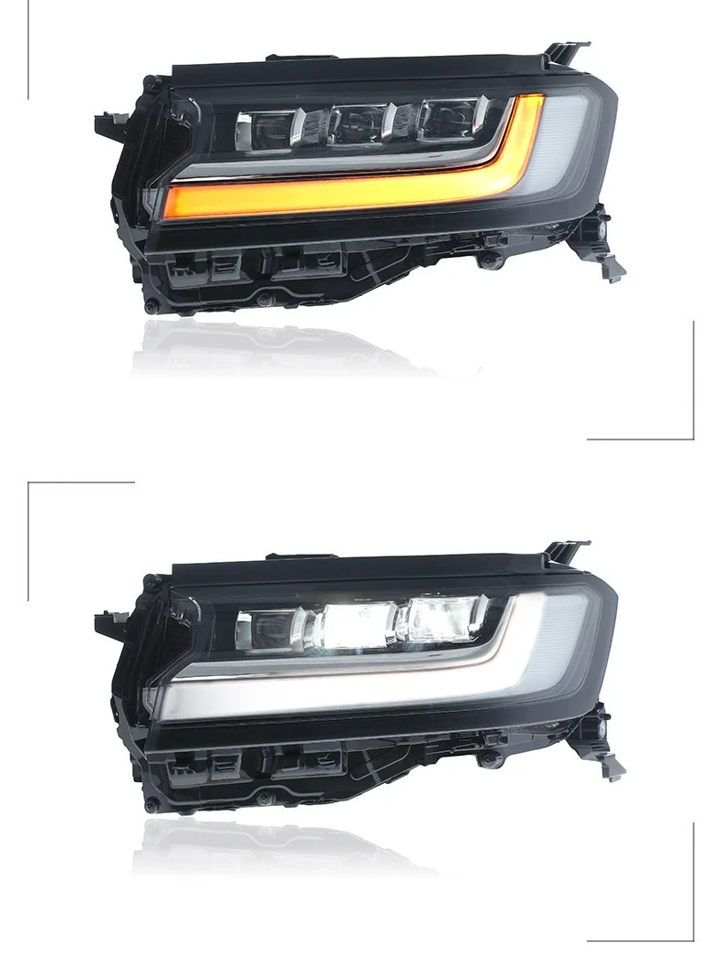 for 22-23 Toyota Land Cruiser Headlamp Assembly Modified with  Lens Light Guide Daytime Running Light Low Rise