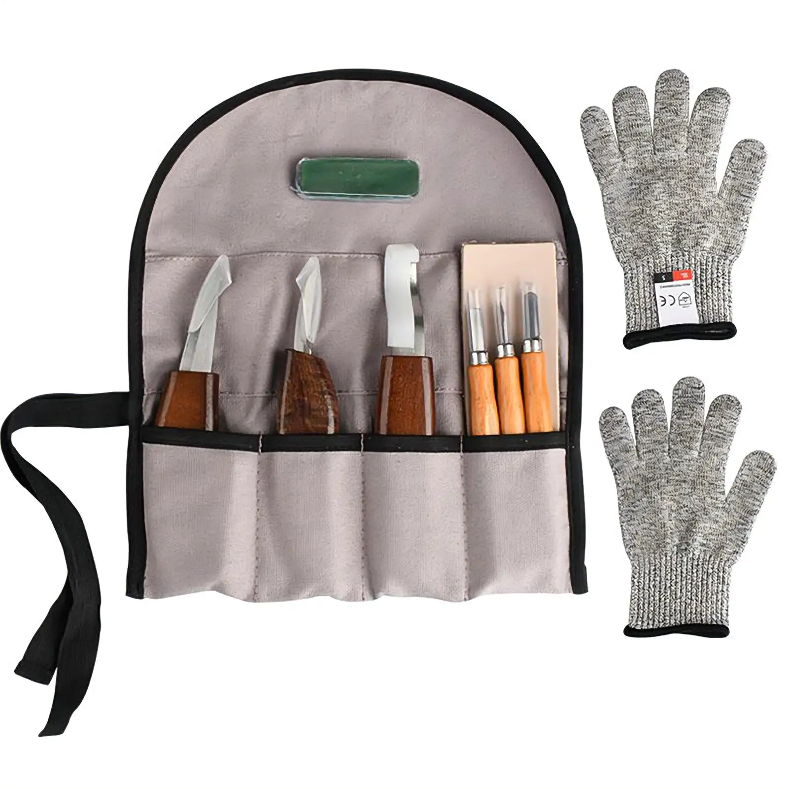 

Wood Carving Tool Etching Craft Cutter 10 Pieces Kit Wood Carving Set With Storage Bag For DIY Lovers Beginners Carpenters