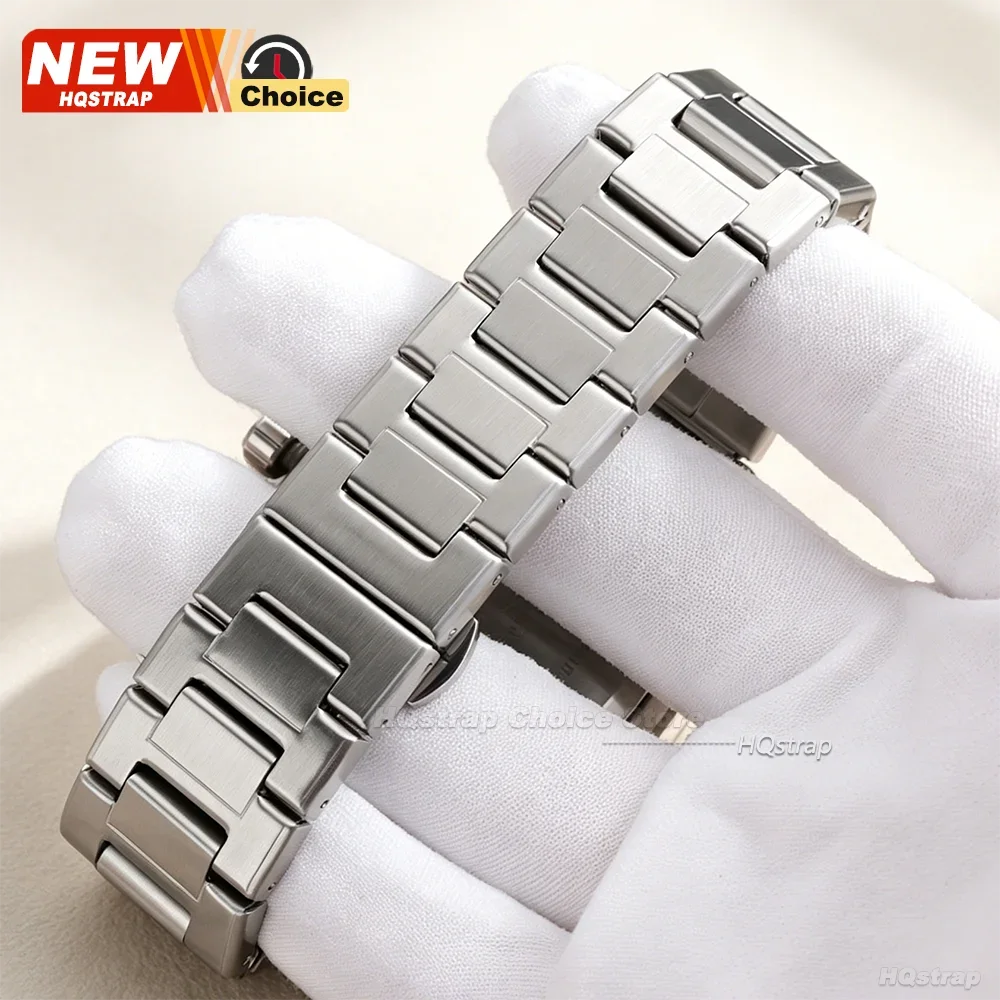 Steel Watch Strap 22mm Butterfly Clasp Men Business Watch Band Quick Release Replacement Wristband for Seiko Bracelet for Rolex