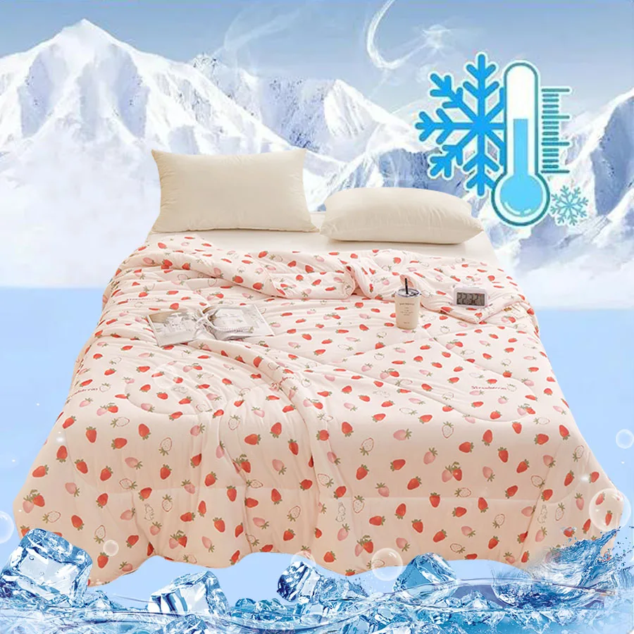 

KDJEIKZNew Printed Summer Quilt Ultra Soft Cool Breathable Cooling Blanket For Adults And Children Air Conditioning Quilt/Blanke