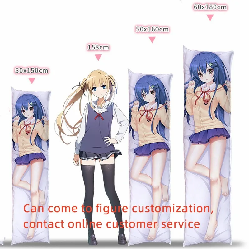 Dakimakura Anime Pillow Case Blue Archive Rikuhachima Ar Double-sided Print Of Life-size Body Pillowcase Gifts Can be Customized