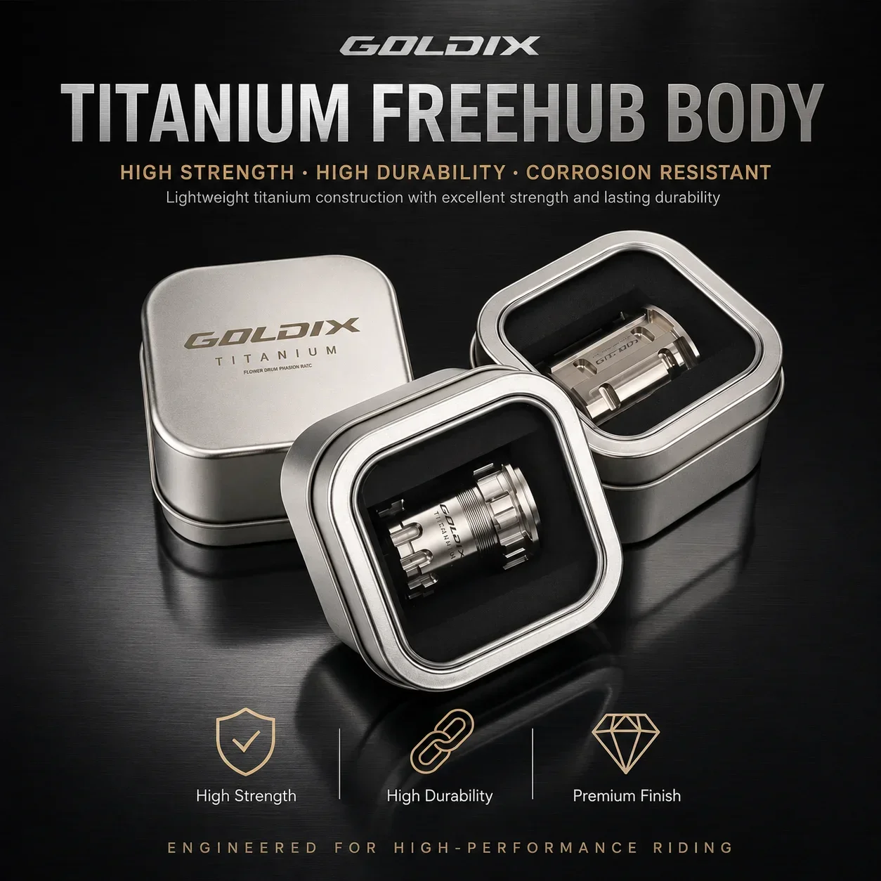 GOLDIX Titanium Alloy Bicycle Freehub Body TPI Bearing HG XD MS XDR HGR for GOLDIX 180 310 350 370  MTB Road Bike 11 12 Speed