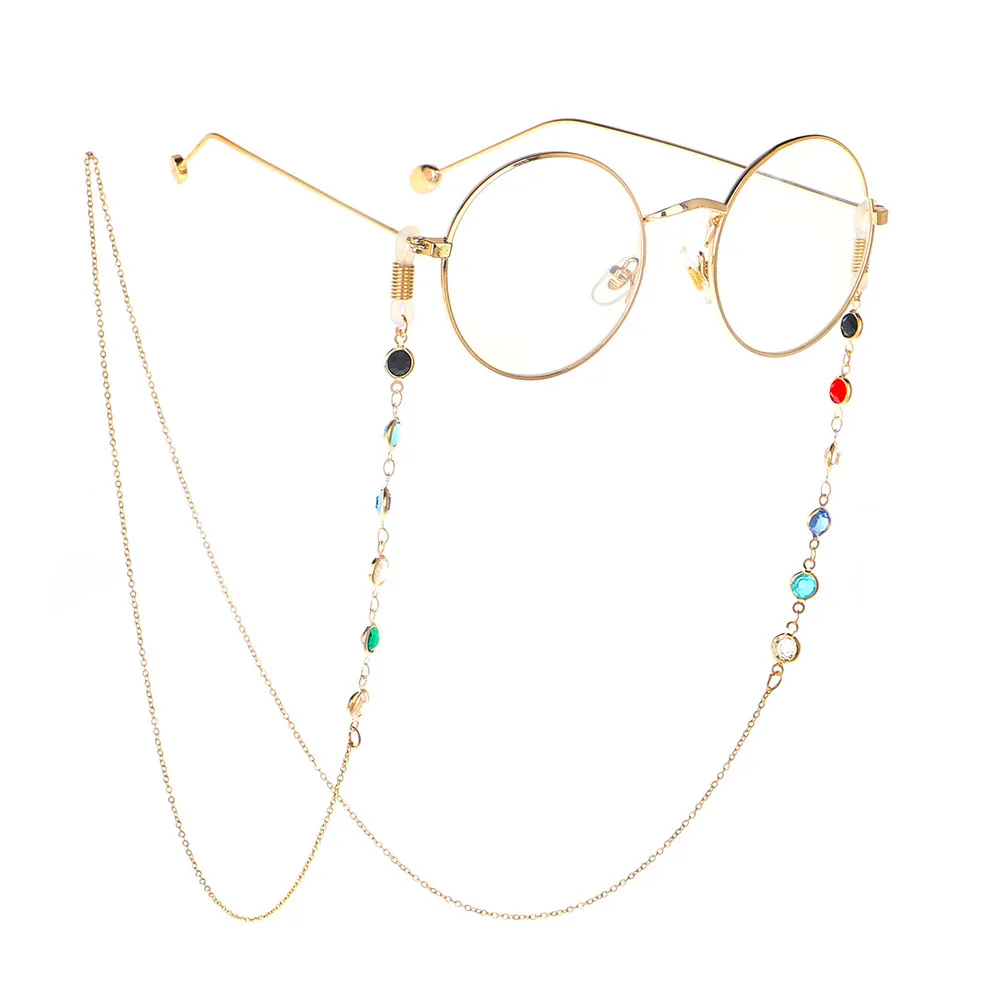 

Fashion Charming Pearl Eyeglass Chain Colorful Glass Beaded Eyewear Retainer Strap Glasses Holder Necklace Anti Loss