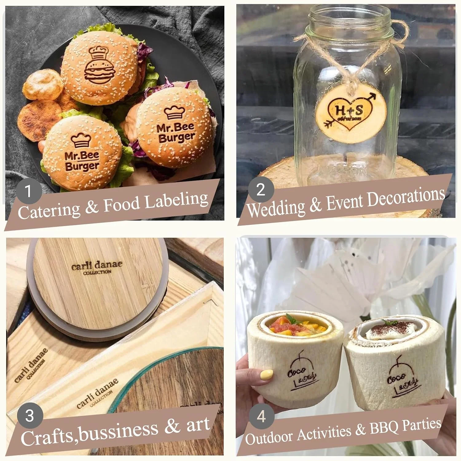 

Пользовательский брендовый утюг с персонализированным логотипом, кокосовый хлеб, гамбургер, брендовый утюг, индивидуальный горящий штамп, нагрев для барбекю, брендовый утюг