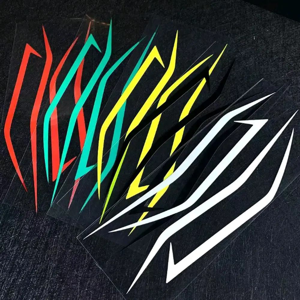 

4pcs Motorcycle Head Front Pull Lamp Decal Headlight Decor Sticker Reflective Warning Stripe for Kawasaki Ninja NINJA400 H2 H2SX