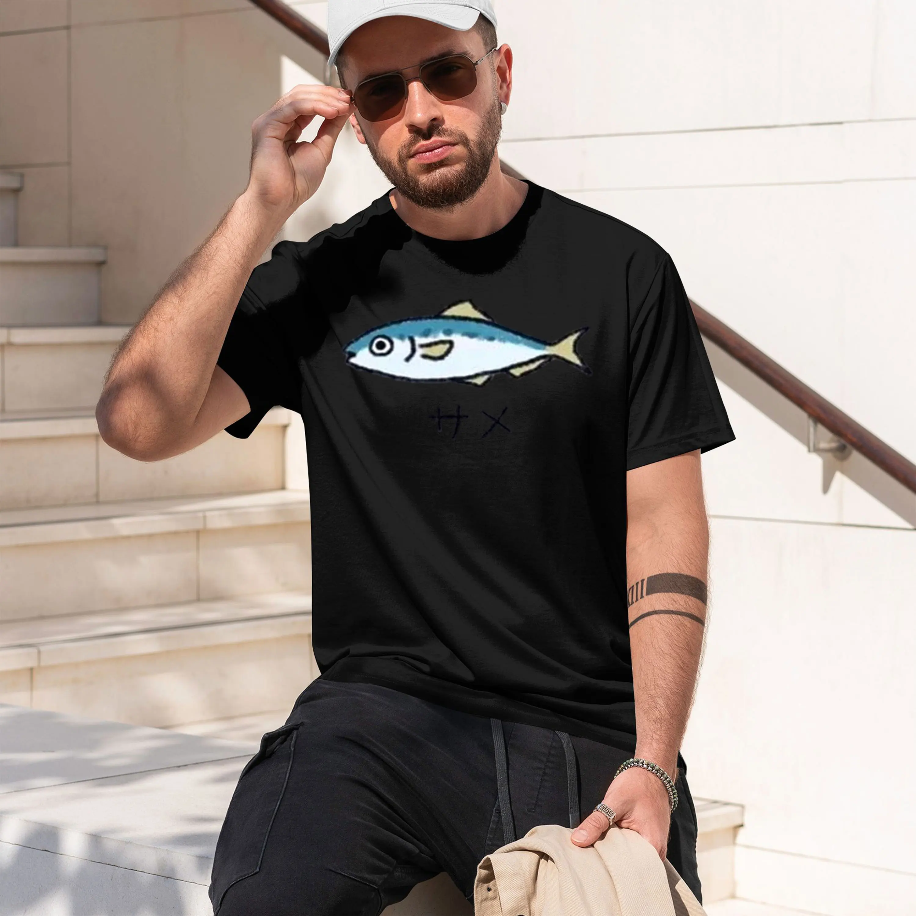 Something's Not Right Shark Sardine Gag Text Present Gift Funny Illustration Animal Unisex Aiming for Laughs Y2k Women 2026 New