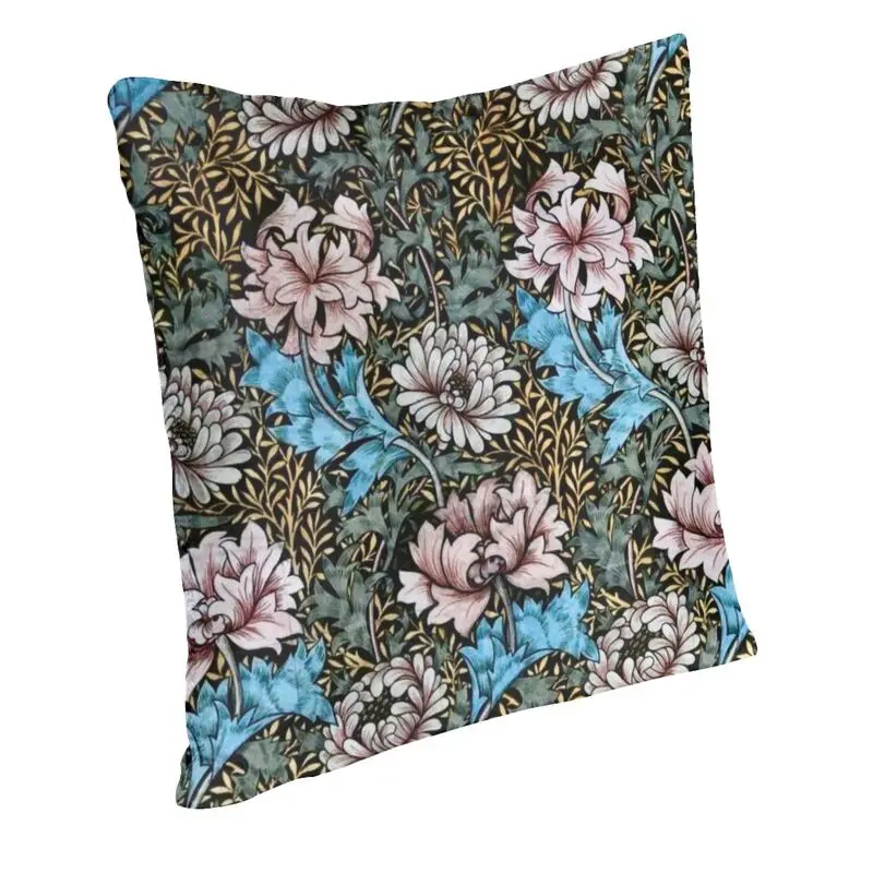 Vintage William Morris Chrysanthemums Cushion Cover 35x35 cm Bohochic Floral Throw Pillow Case for Car Sofa Luxury Pillowcover