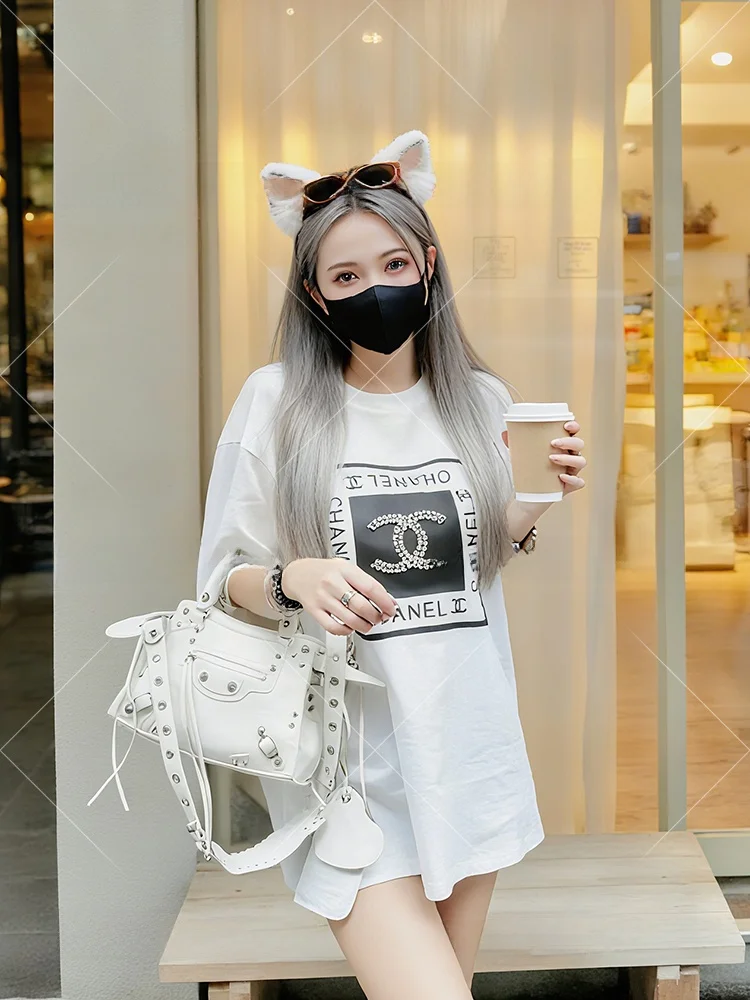 

2025 New B-Home Neocagole Motorcycle Bag Top Layer Cowhide Large Capaci Women's Rivet Handheld Tote Bag Soft Briti Sle