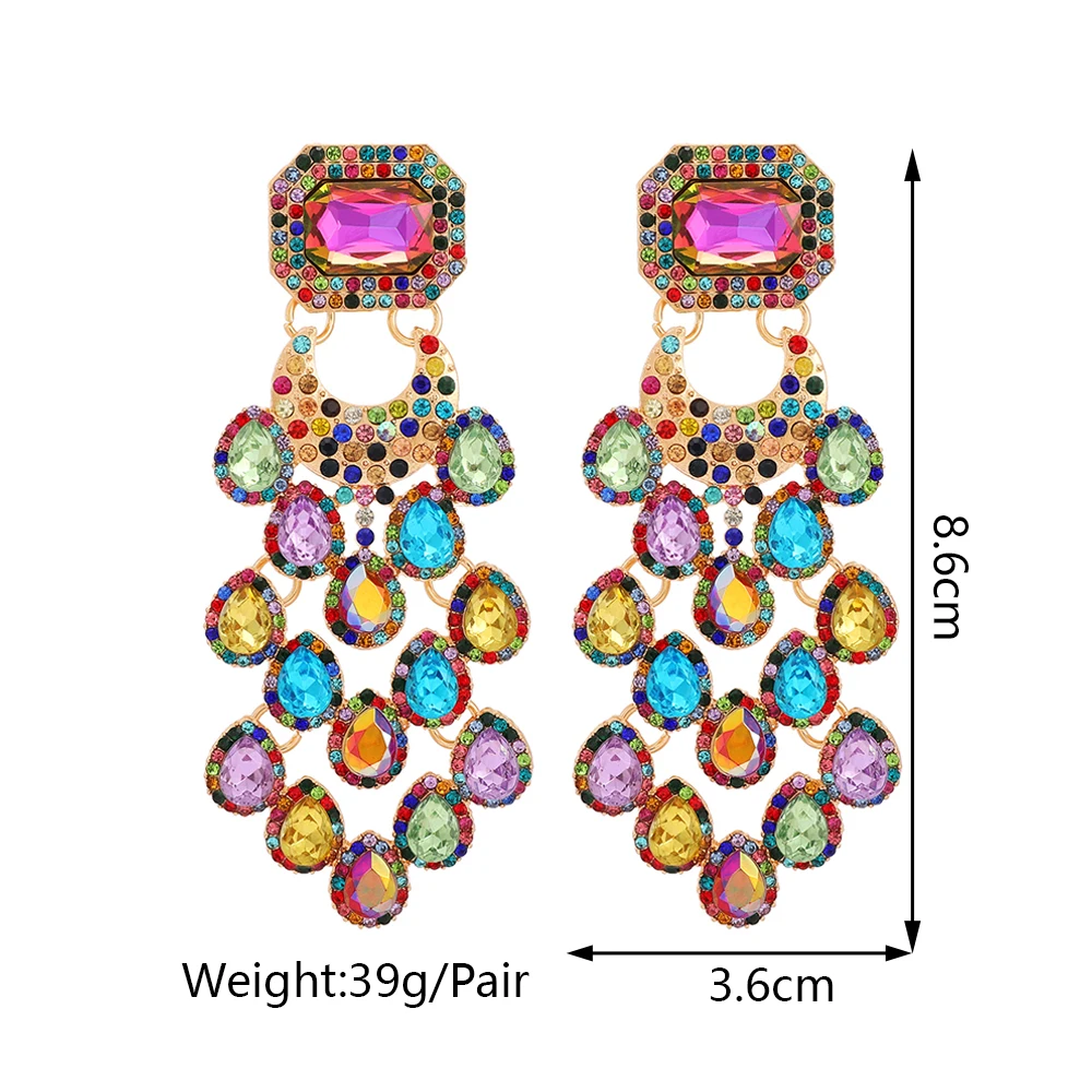 Elegant Fashion Bride Formal Unusual Wedding Party Pendant Jewelry Trend Luxury Design Charm Original Dangle Earrings For Women