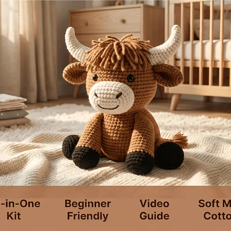 Jolly Highland Heifer Crochet Kit for Adults 6