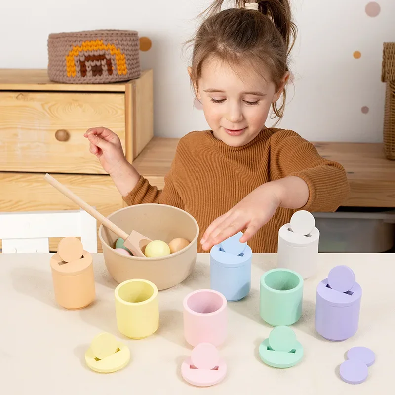 Nieuwe Puzzel Oog Hand Coördinatie Training Speelgoed Hoed Kleur Bal Sorteren Muntautomaat Speelgoed Leren Onderwijs XL