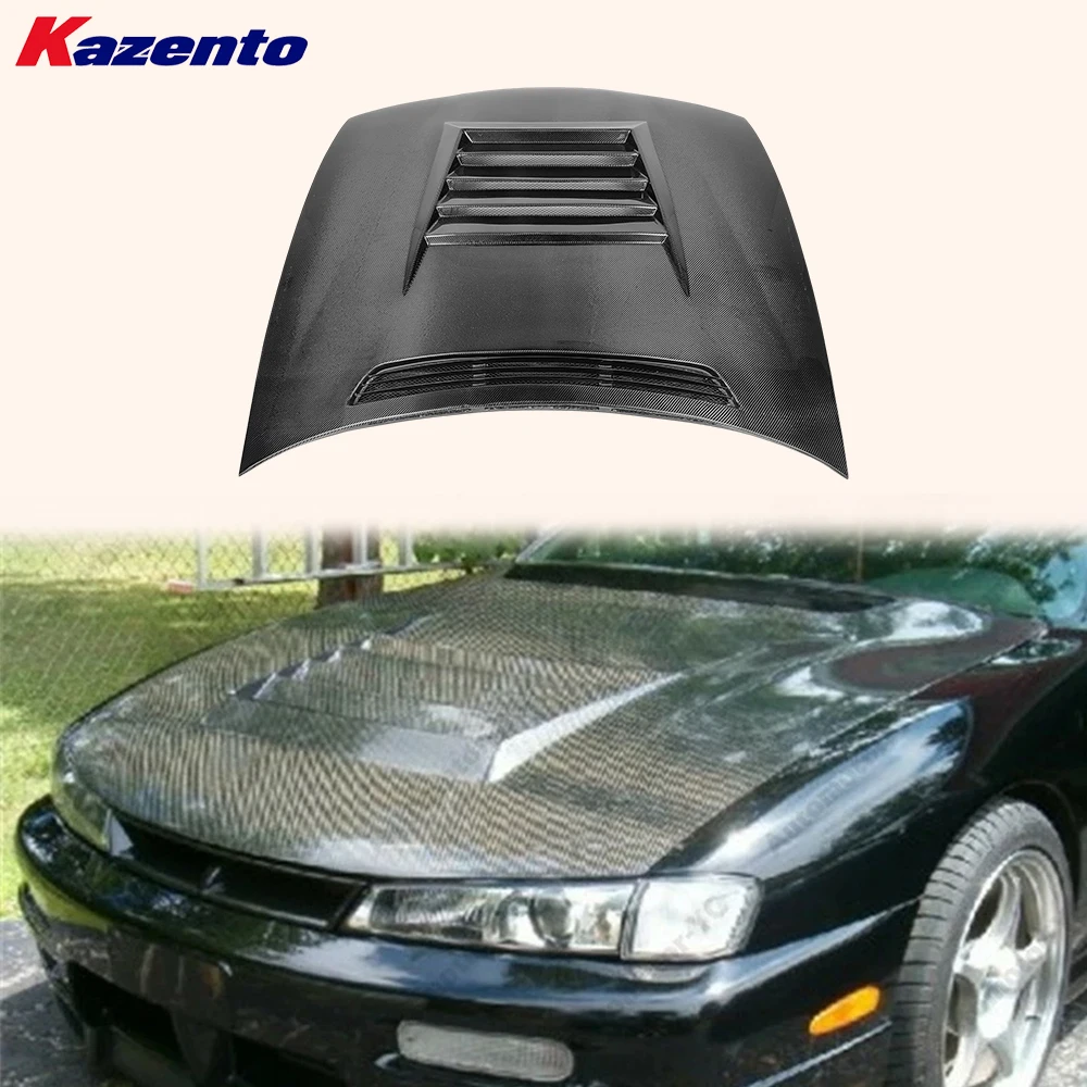 For Nissan Silvia S14A Kouki (Late Model) DM Style Front Cooling Hood Carbon( Ocean freight is favorable, welcome to inqury)