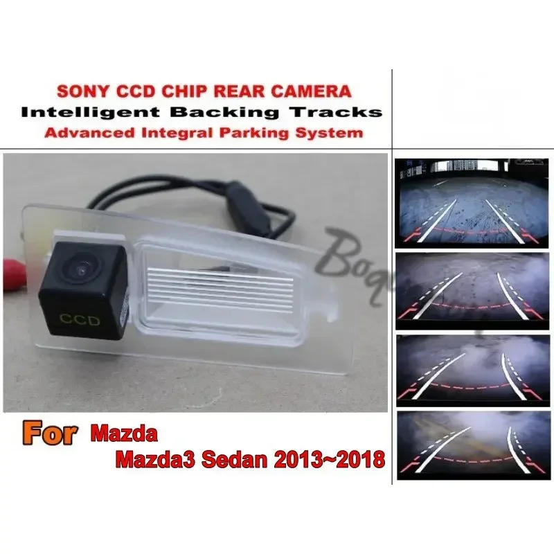 

For Mazda 3 Mazda3 Sedan 2013~2018 Car Trajectory Intelligent Car Reverse Tracks CCD HD Night Vision Rear View Camera