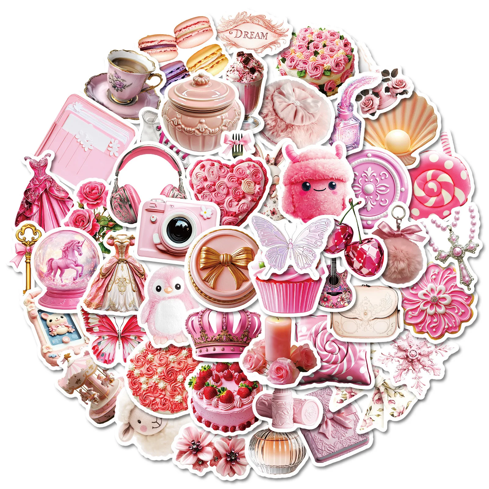 

10/50pcs Ins Cute Pink Ballet Girls Cartoon Stickers Aesthetic Decals Fridge Laptop Scrapbook Phone Diary Stationery Sticker