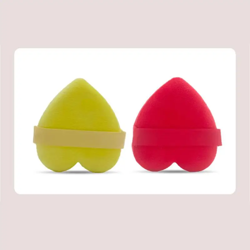 Heart-Shaped Velvet Sponge Puff para maquiagem facial, Puff cosmético, Cotton Puffs, Make Up Tools