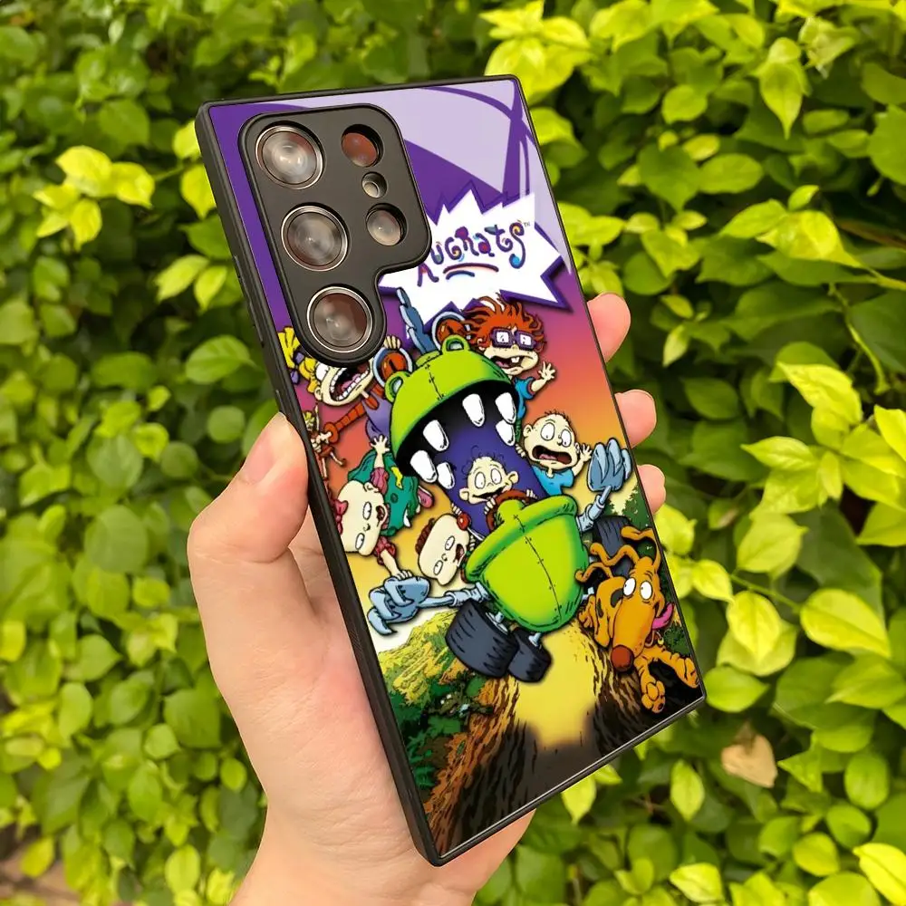 Movie R-Rugrats Cartoon Reptar Phone Case For Samsung Galaxy S26 S25 S24 S23 S22 S20 S21 Edge Ultra Plus Fe Colored Silver Cover