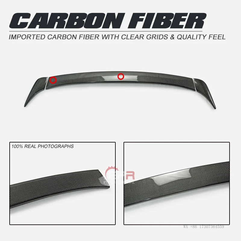 Suitable for Nissan Silvia S14 carbon fiber rear spoiler modification part, no-drill spoiler wing, non-destructive installation