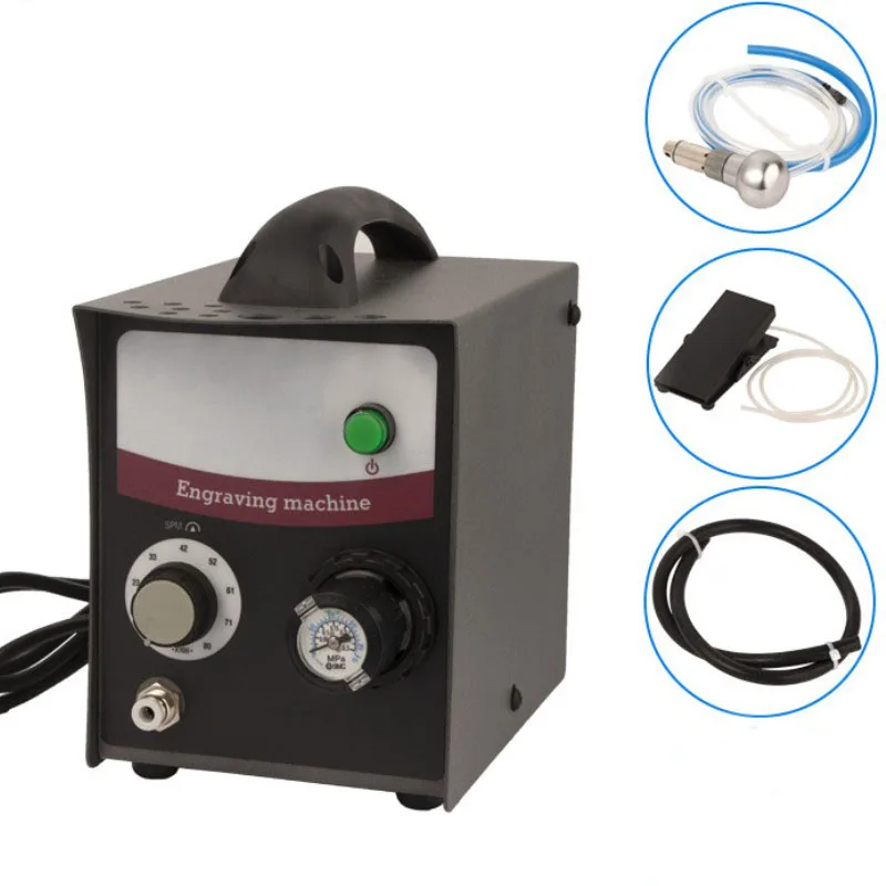 

110V/220V Single-Head Pneumatic Engraving Machine Micro-Setting Reel Bead Edge Carving for Stone Setting and Engraving