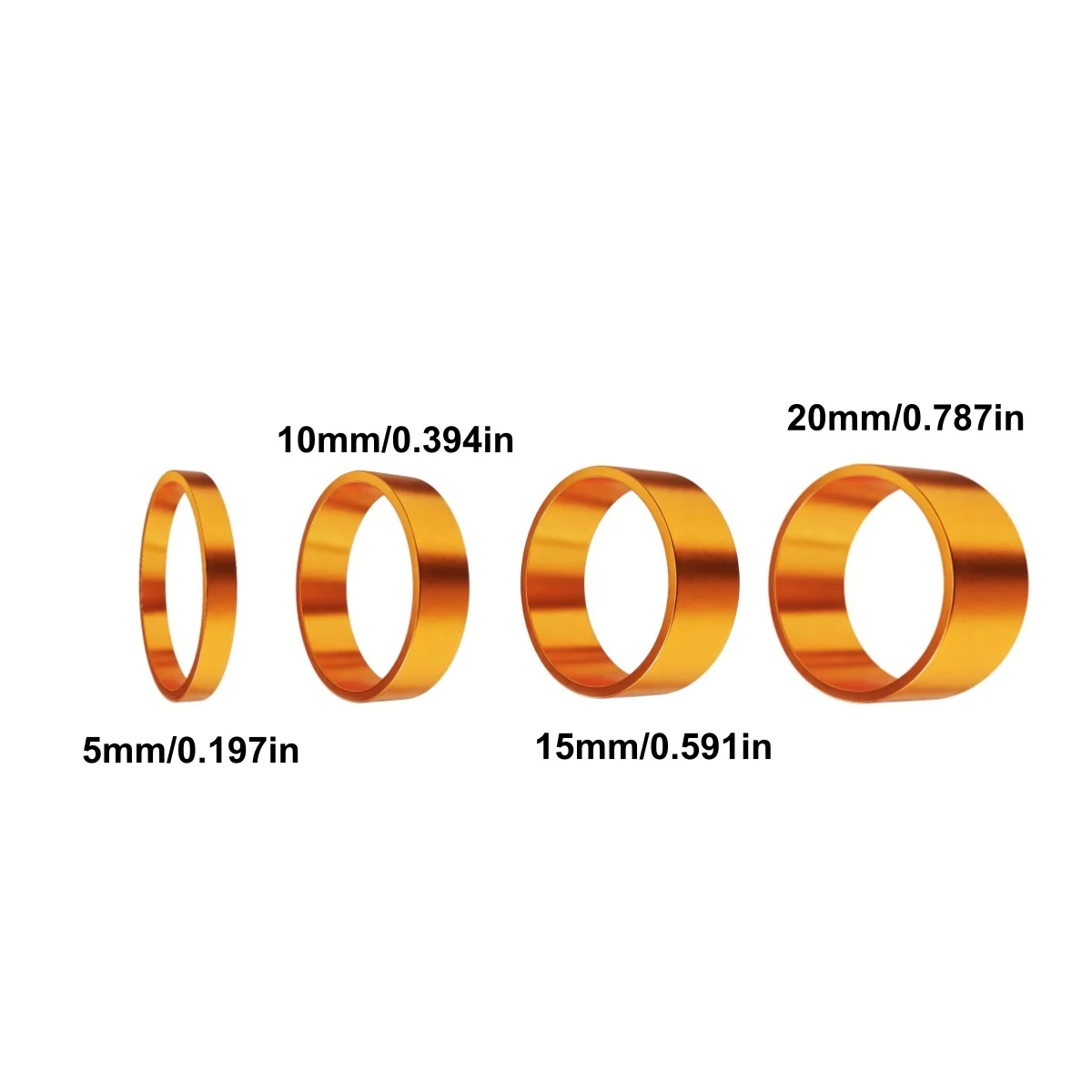 Fahrrad-Lenkervorbau-Abstandshalter-Set 5MM 10MM 15MM 20MM für 1 1/8-Zoll-Vorbauten passend für die meisten Fahrräder – Detail 8