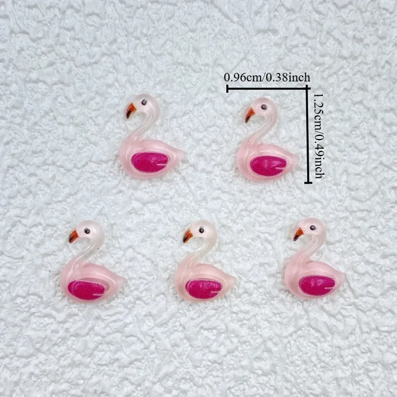 20 قطع الكرتون سوان DIY مجوهرات من مادة الراتنج والمنمنمات مسمار الفن الفنون الحرف 3D المجوهرات الزخرفية