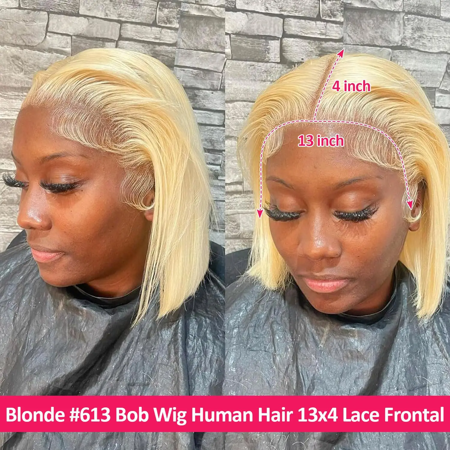 613 Blonde Short Bob Wig Human Hair 13x4 13x6 Bob Lace Front Wig 200 Density 613 Straight Short Human Hair Wigs Brazilian Hair